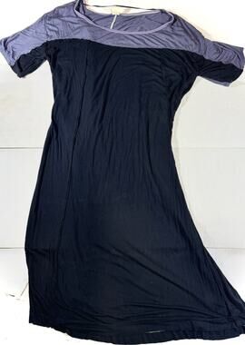 We The Free Colorblock Bandwagon Boho Tunic Top Size Large Side Slit Raw Hem